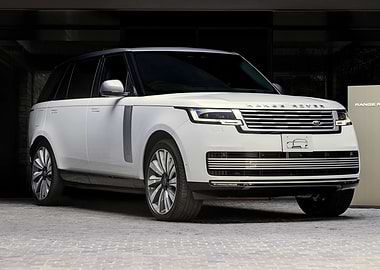 White Range Rover SUV