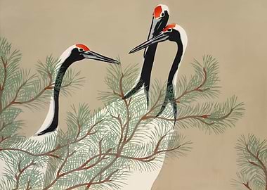 Japanese Crane Painting