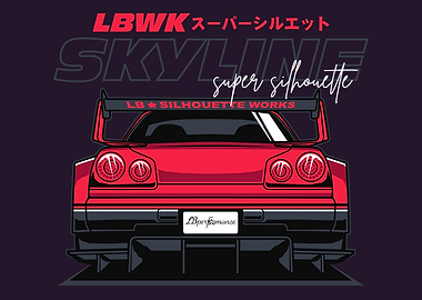 Red Skyline Silhouette