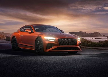 Orange Bentley Continental GT