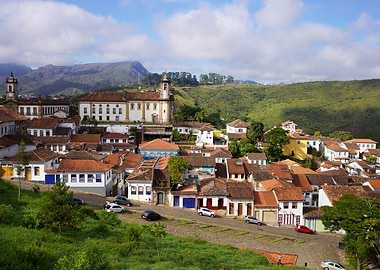 Colonial Town of Ouro Preto in Brazil