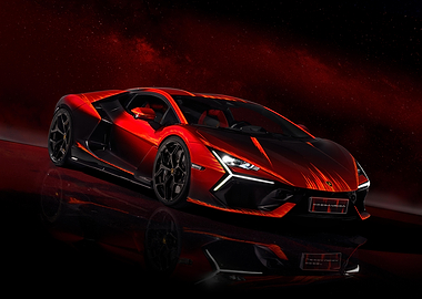 Red Lamborghini Aventador