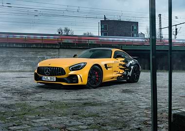 Yellow Mercedes-AMG GT