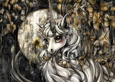 Mystical Unicorn Portrait