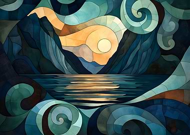 Sunset Mountain Lake