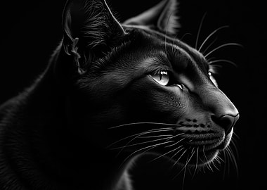 Black Cat Portrait