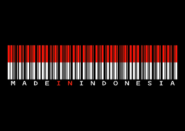 Indonesia Barcode Flag