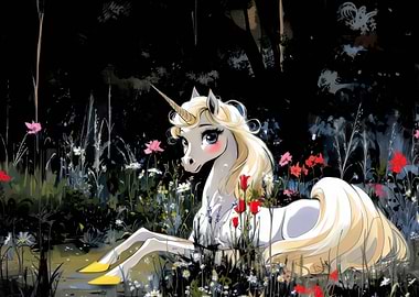 Unicorn in a Meadow
