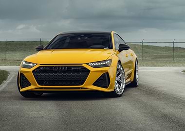 Yellow Audi RS7