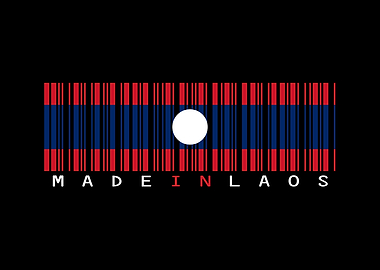 Laos Flag Barcode