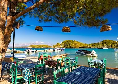 Beachside Restaurant with Sea View, Greek Island