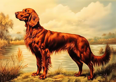 Irish Setter Painting