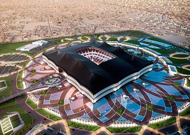 Modern Stadium Aerial View