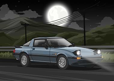 Mazda RX-7 Night Drive