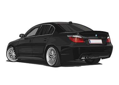 BMW 5 Series E60 Black