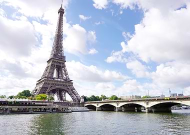 Eiffel Tower & Seine River in Paris