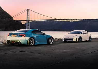 Two Modified Subaru BRZs