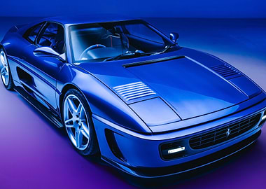 Blue Ferrari 348