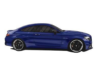 Mercedes AMG C63 S Blue