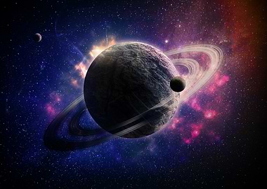 Saturn-like Planet in Space