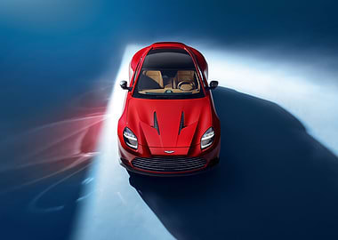 Red Aston Martin Sports Car