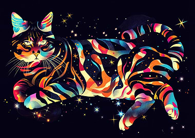 Glowing Cosmic Cat