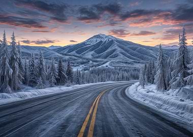 Snowy Mountain Road