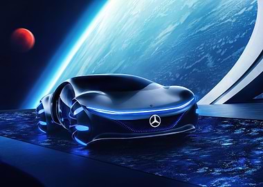 Futuristic Mercedes Concept Car