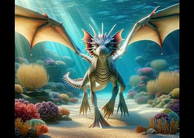 Sea Dragon in Coral Reef