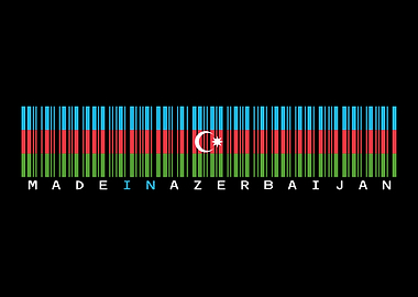 Azerbaijan Barcode Flag