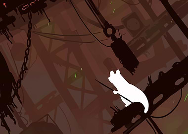 White Rat in Industrial Setting