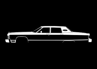 Continental Town Car (1977) Silhouette