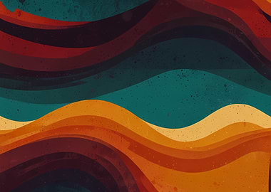 Retro Color Waves: Abstract Harmony