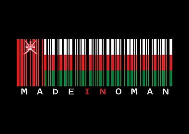 Oman Flag Barcode