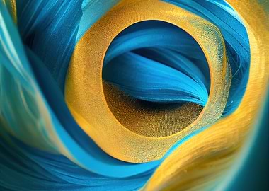 Abstract Blue and Gold
