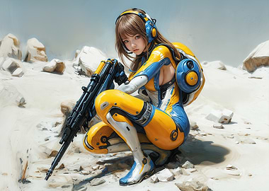 Cyberpunk Female Soldier