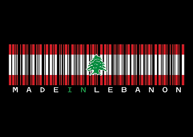Lebanon Barcode Flag
