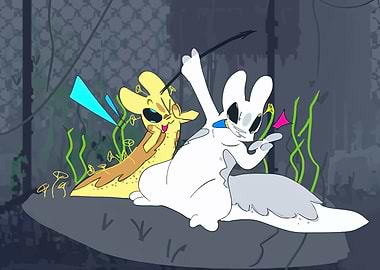 Two Cartoon Creatures