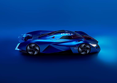Blue Concept Car Design