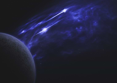 Horizon Purple Galaxy Nebula