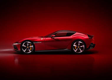 Ferrari Coupe Side View