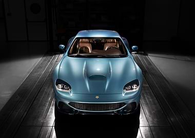 Blue Sports Car Front View