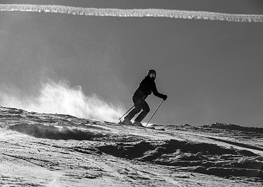 Skier on Snowy Slope