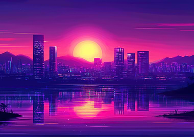 Sunset Cityscape