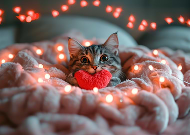 Cat with Heart Toy