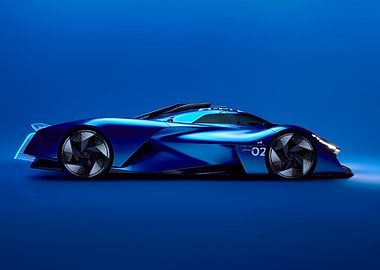Blue Concept Car Design