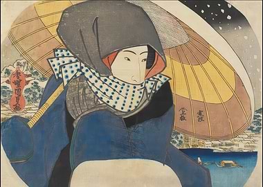 Japanese Woman in Winter