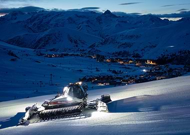 Snowcat in Mountain Village