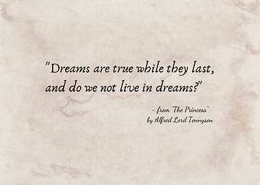 Dreams Quote - Tennyson