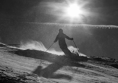Silhouette of Skier